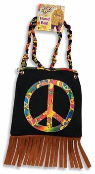 60's 70's Hippie Peace Sign Costume HandBag Purse