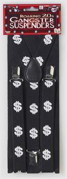 Gangster Dollar Suspenders Costume Accessory
