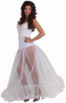 White Adult Ballroom Length Costume Crinoline Slip OneSizeFitsMost
