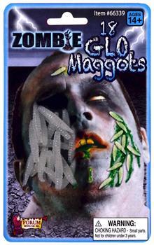 18 pc. Zombie Glo Maggots Costume Accessory