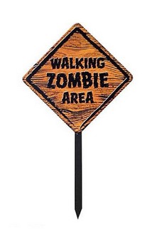 Zombie Warning Sign Prop