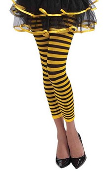 Black and Yellow Striped Bee Leggings Hosiery Costume Accessory