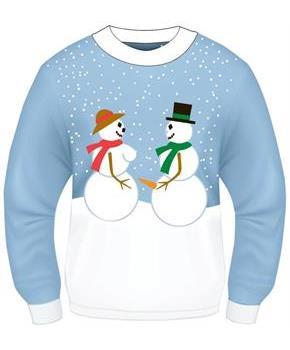 Ugly Christmas Snow Couple Adult Sweater