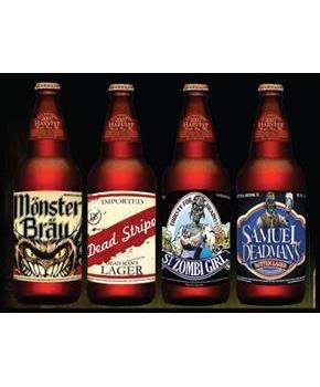 Slap Sticker Halloween Beer Labels 4 Pack Party Prop