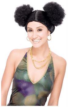 Sweetie Poof Black Adult Costume Wig