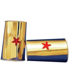 Wonder Gold Cuff Red Star Costume Jewelry Adult