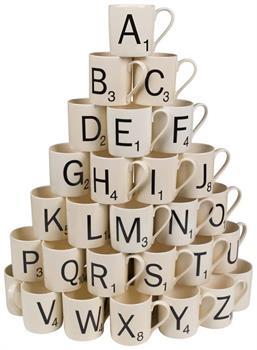 Scrabble Coffee Mug - Choose Your Letters