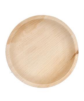 Dtocs Bamboo Look Compostable Palm Leaf Plate Set 7" Round