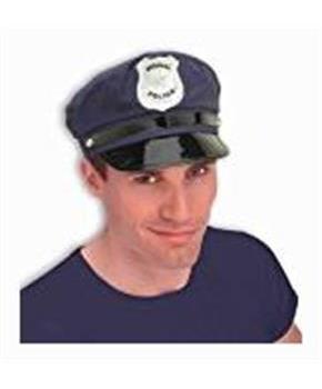 Nypd Police Officer Hat (Adult), One Size, Blue
