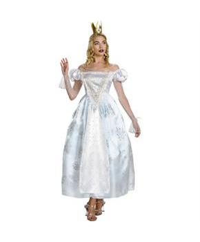 Alice in Wonderland White Queen Deluxe Adult Halloween Costume