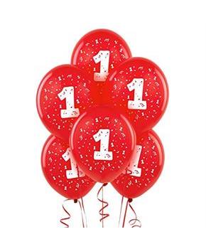 Red with 1 Matte Balloons