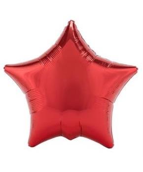 Red Metallic Star 18" Foil Balloon