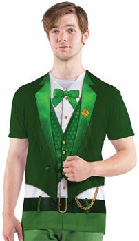 Faux Real Lucky Leprechaun Sublimated  St Patrick's Day Irish Costume Shirt