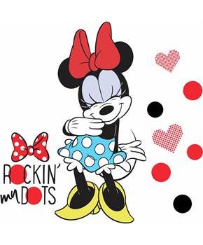 Minnie Rocks the Dots Peel and Stick Giant Wall Decals