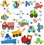 Trains Planes and Cars Small Wall Decal