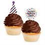 Rainbow Foil Cupcake Picks (12)