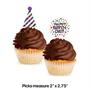 Rainbow Foil Cupcake Picks (12)