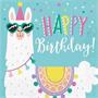 Llama Party Happy Birthday Lunch Napkin (16)
