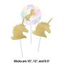 Sparkle Unicorn 12" Centerpiece Sticks (3)