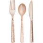Rose Gold Assorted Hammered Cutlery