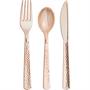 Rose Gold Assorted Hammered Cutlery