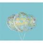 Clear Latex Balloons Pre-Filled with Glitzy Gold B