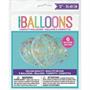 Clear Latex Balloons Pre-Filled with Glitzy Gold B