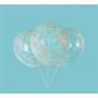 Clear Latex Balloons Pre-Filled with Pink Blue & G