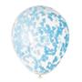 Clear Latex Balloons Pre-Filled with Blue Heart Co