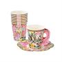 Talking Tables Truly Alice Cup Set With Handle & Saucers