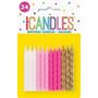 Pink White & Gold Spirla Candle (24)