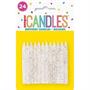 White & Glitter Spiral Candle (24)