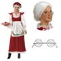 Women's Mrs. Claus Costume & Accessory Kit