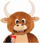 Brutus The Bull Mascot Costume