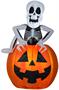Pop-Up Skeleton in Pumpkin Animated inflatable Lawn Decor