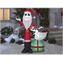 5 Foot The Nightmare Before Christmas Jack Skellington and Zero Light Up Inflatable Lawn Decoration