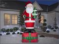 10 Foot Santa Scene Light Up Christmas Inflatable Lawn Decoration