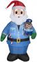 7 Foot Police Officer Santa Light Up Christmas Inflatable Lawn Decoration