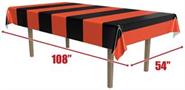 Orange & Black Stripes Tablecover