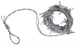 Silver Barbed Wire Garland