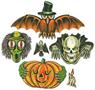 Vintage Halloween Totem Pole Cutouts
