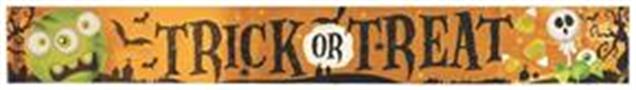 Metallic Trick Or Treat Banner