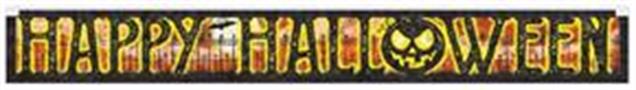 Metallic Happy Halloween Banner