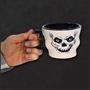 Vintage Halloween Ceramic Skull Mug
