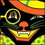Vintage Halloween Cat & J-O-L Stand-Ups