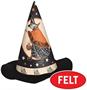 Vintage Halloween Felt Witch Hat