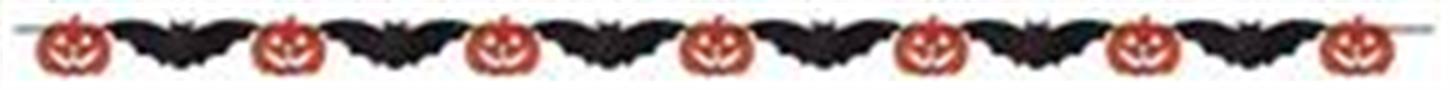 Pumpkin & Bat Streamer