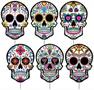 Plastic DOD Sugar Skull Yard Signs