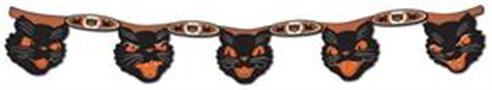 Vintage Halloween Jointed Cat Streamer