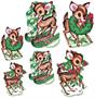 Vintage Christmas Reindeer Cutouts